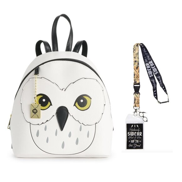 Harry Potter Mini Hedwig Backpack with Lanyard Combo - Wizarding World Gifts - Picture 1 of 12